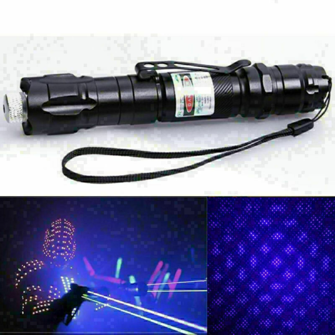 Purple Laser Pointer Pen Rechargable 405nm Beam Light 10 00Miles With Box