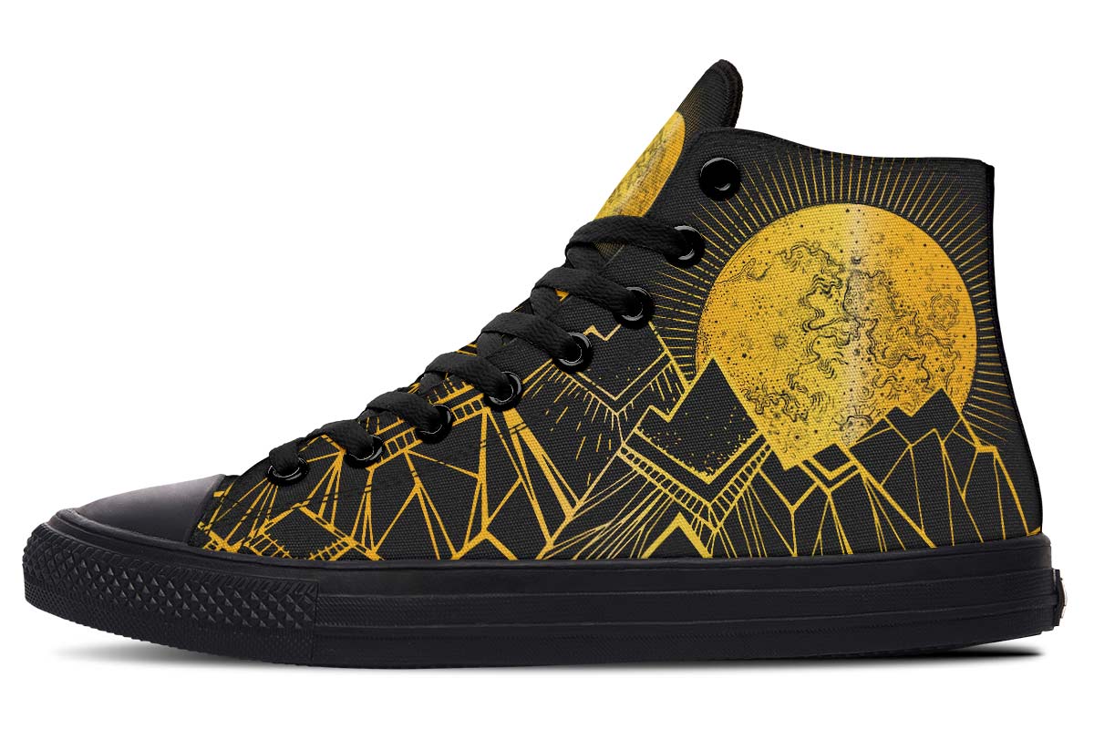 Printed Couple High-top Canvas Shoes