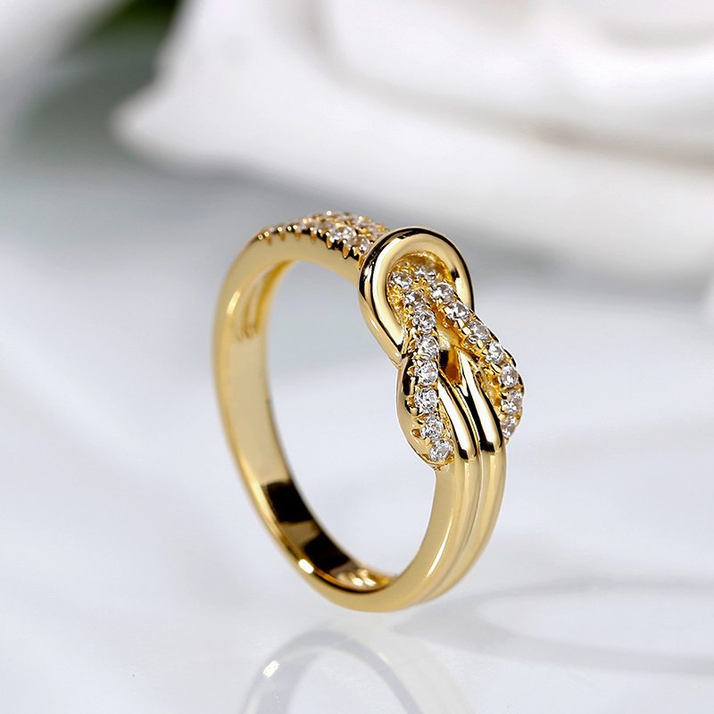 Title 6, Rosafarbener zweifarbiger Cross Love Girl-Ring