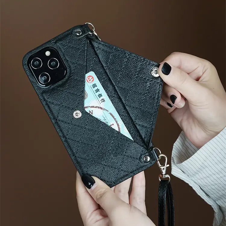 Women's All-Inclusive Drop-resistant Simple Strap Lanyard Phone Case