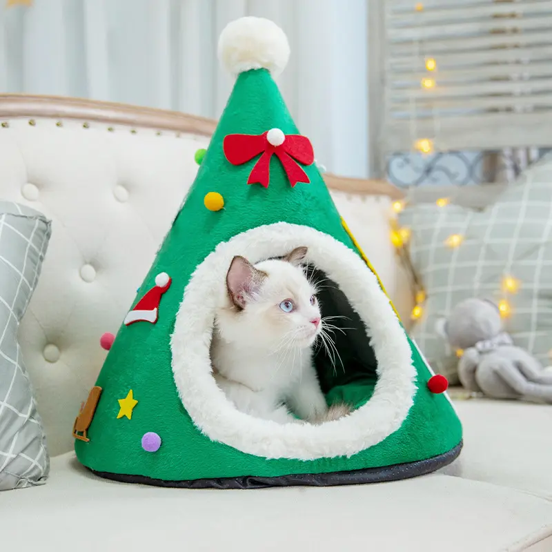 Autumn And Winter Warm Cat Nest Christmas