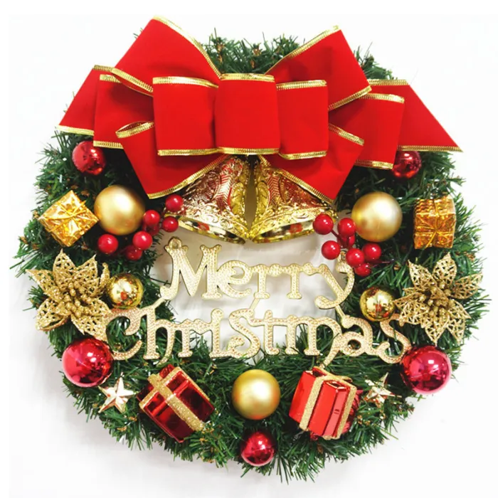 Christmas Wreath with Red Bow, Pine Cones and Berries, 17 in Front Door Holiday Wreath - detail photo 3