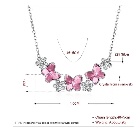 925 Sterling Silver Necklace Female Clavicle Chain Send Girlfriend Bestie INS