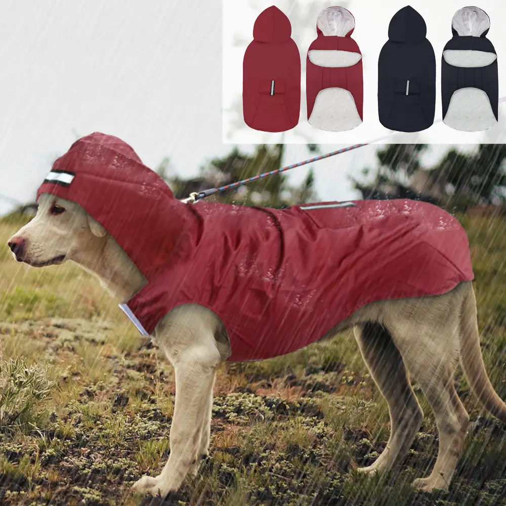 Pet Large Dog Raincoat Waterproof Big Dog Clothes Outdoor Co