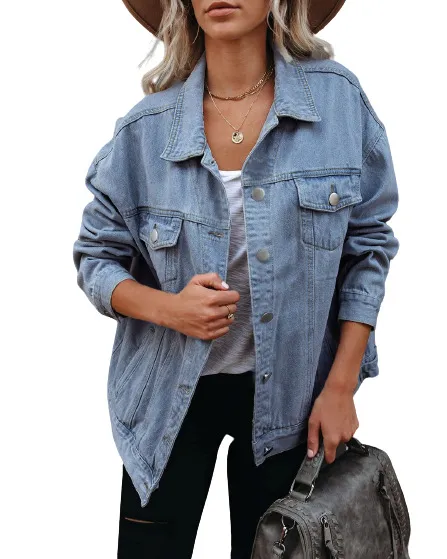 Spring And Summer New Denim Casual Jacket Blue - Shop at LoveMi