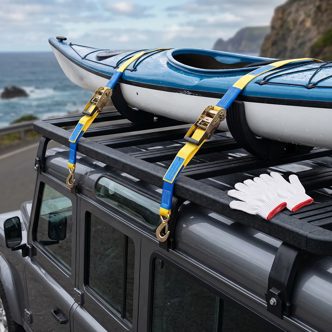 Winching Assistance Straps Webbing Winch Brother 5000KG 5T Vehicle Recovery Tool — image 2