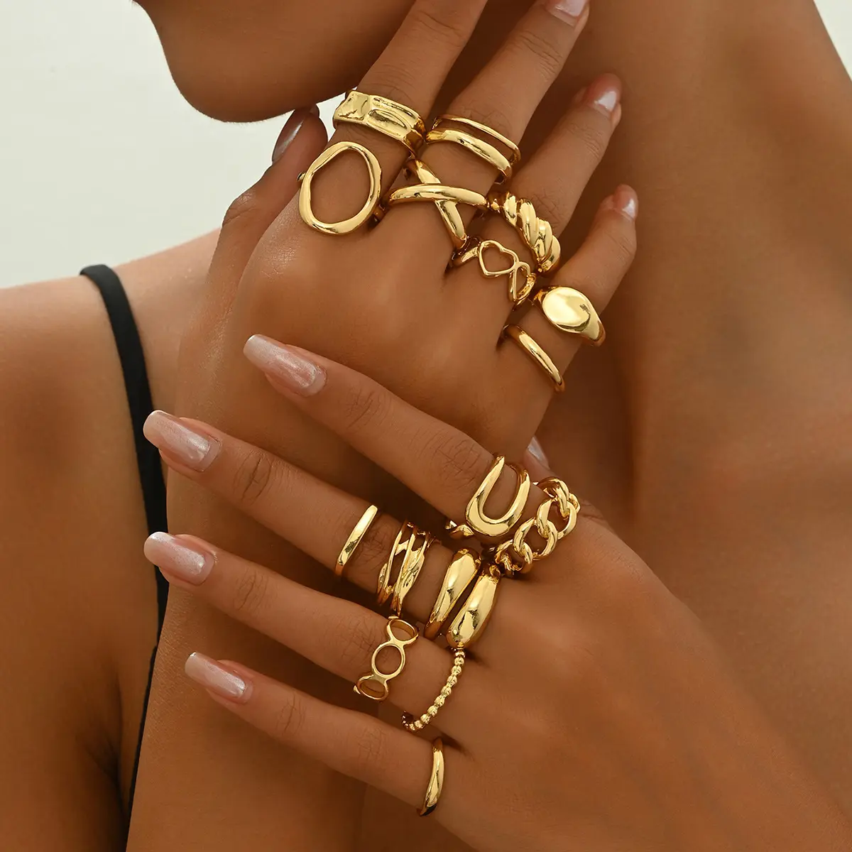 European American Light Luxury Jewelry Set