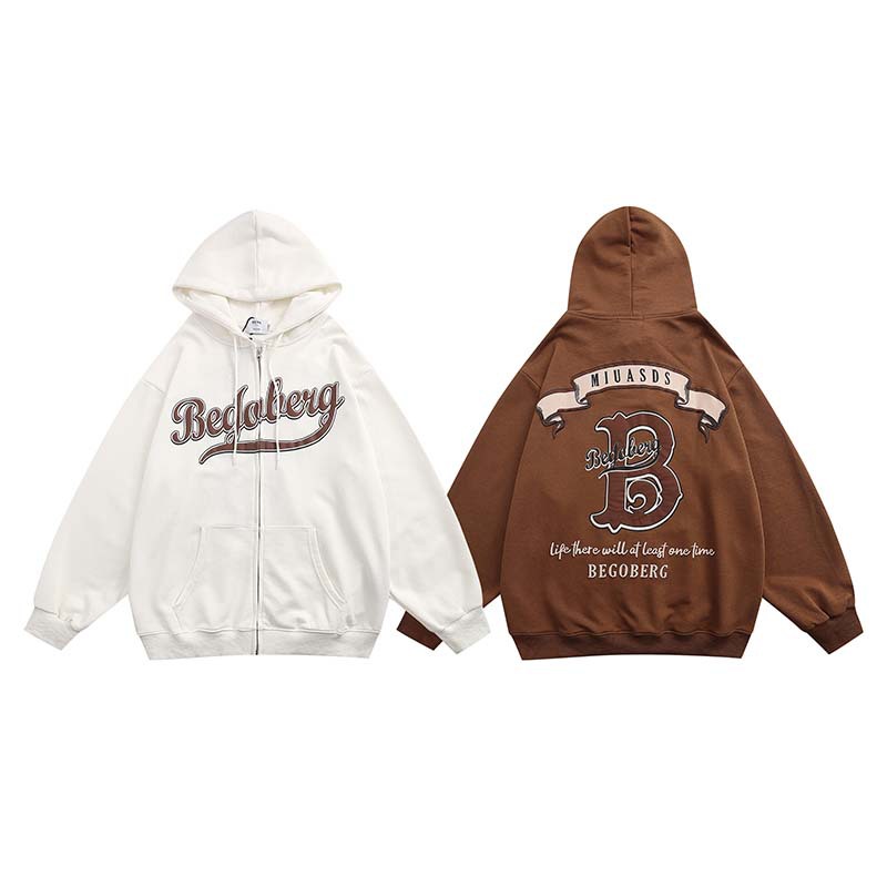 American Street Fashion Letter Printed Men's Hoodie