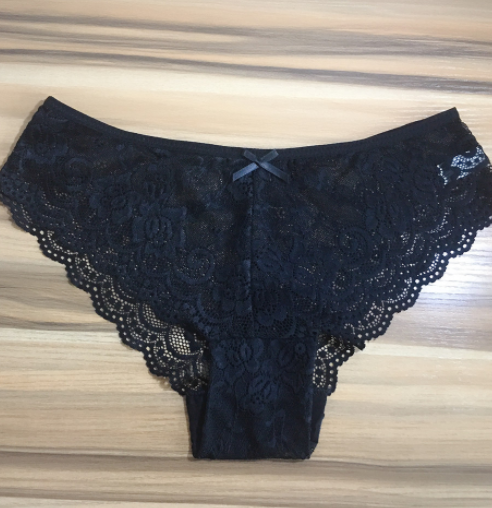 Lace Women's Briefs European And American Large Size Shorts Black - Shop at LoveMi