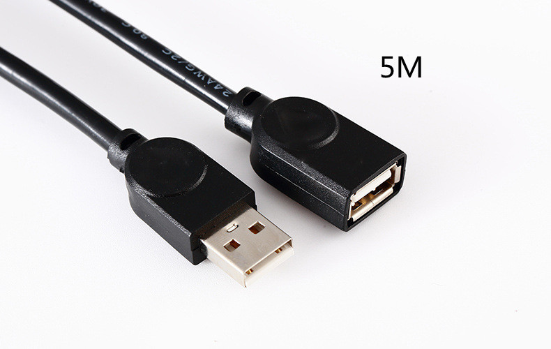 Black AF2.0usb Data Extension Cable With Copper Core