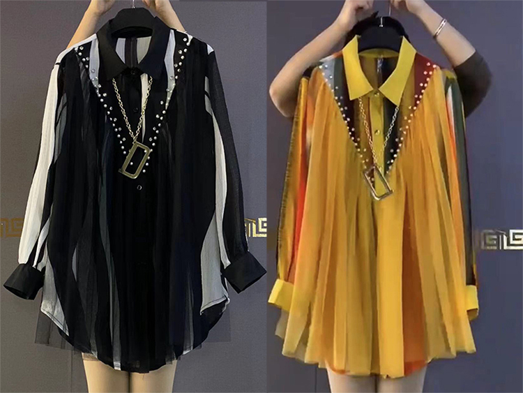 Spring Long-sleeved Western-style Slimming Shirt With Trendy Buttons