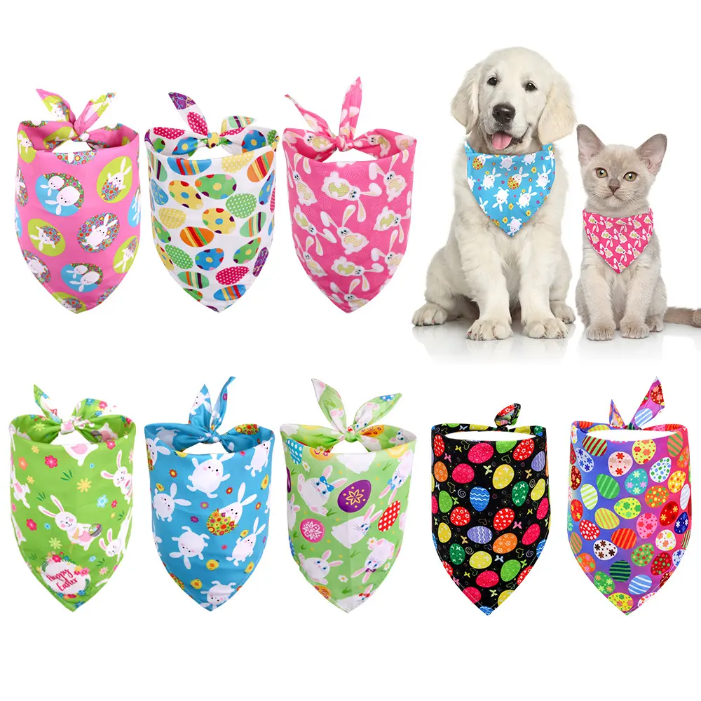 Easter Pet Triangle Scarf Dog Holiday Lip