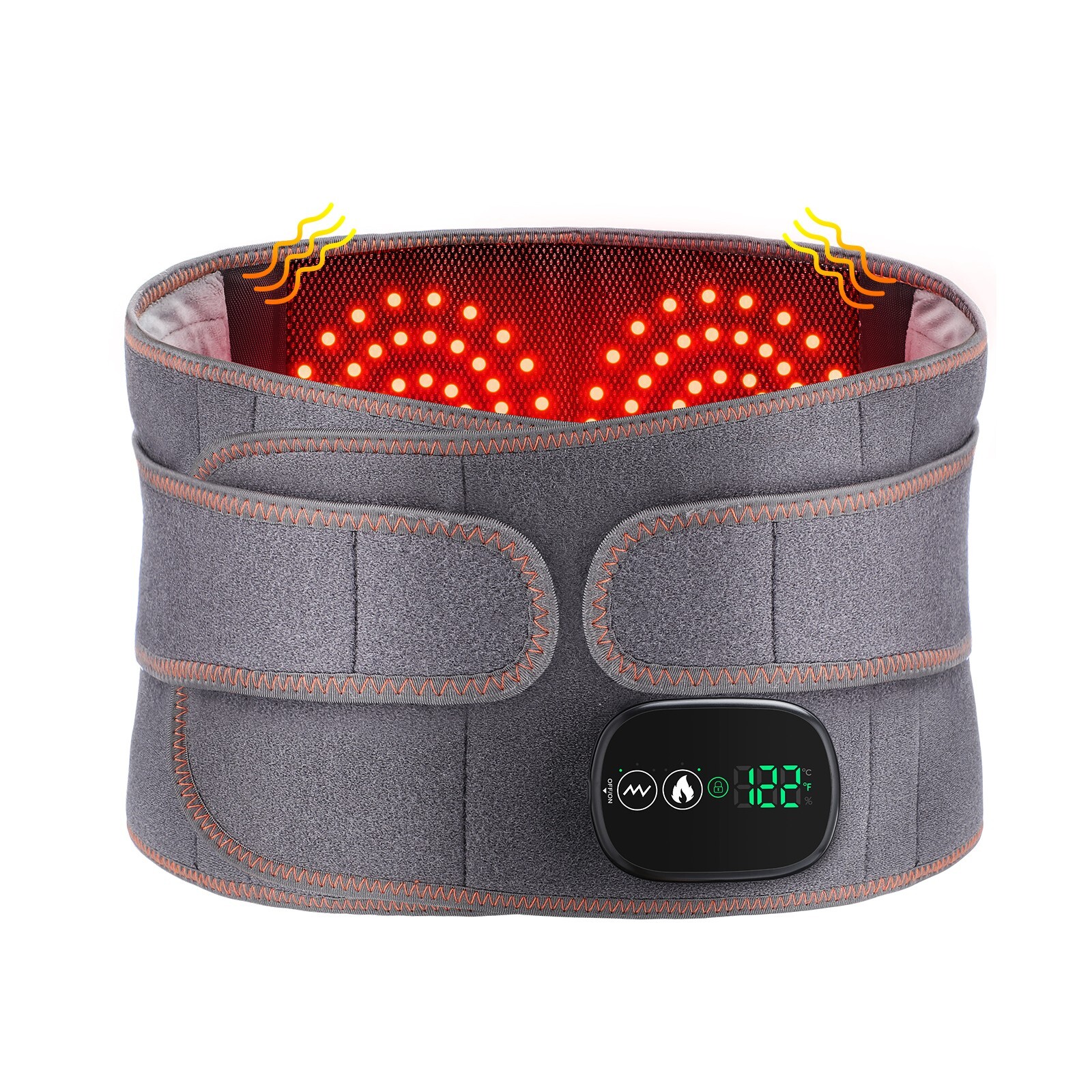 Electric Infrared Heated Waist Belt Vibration Massage For Lower Back Pain Relief — image 4
