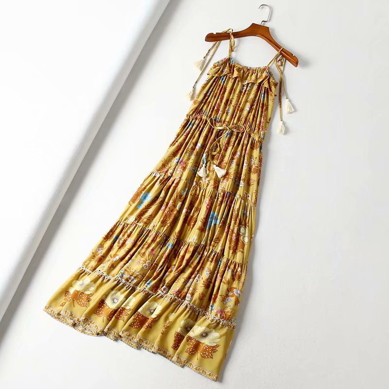 Cotton Printed Maxi Dress, picture 2 of 7