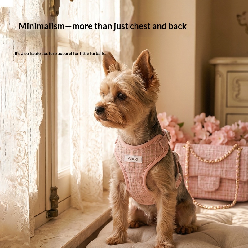Dog Leash Harness, Small Fragrant Style I-shaped Harness, Vest-style Dog Leash For Small And Medium-sized Dogs, Factory Wholesale detail photo 9