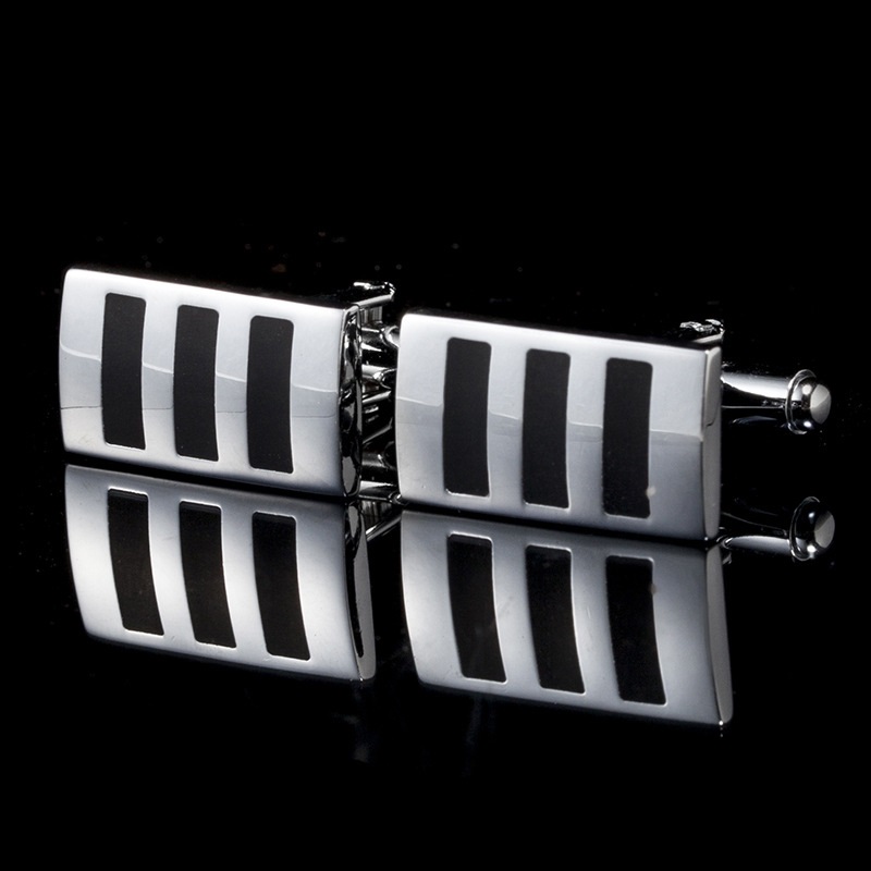 Square Men's Cufflinks Spot Simple French Cuff Buttons — foto 5