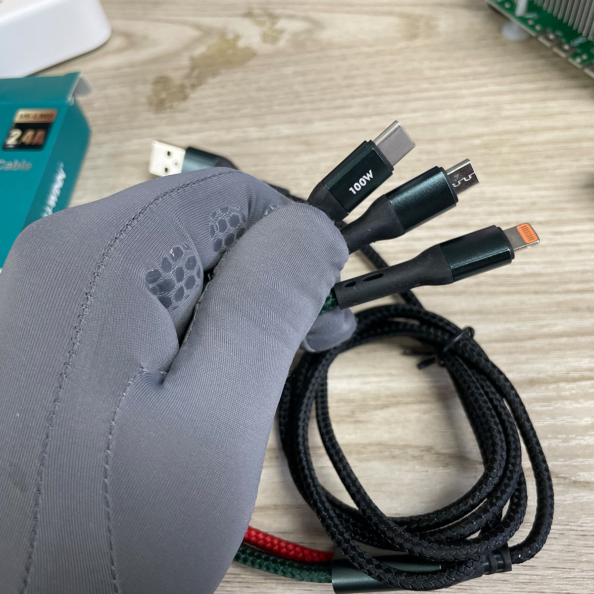 L302 3-in-1 Cable PD 1M Black UWINN