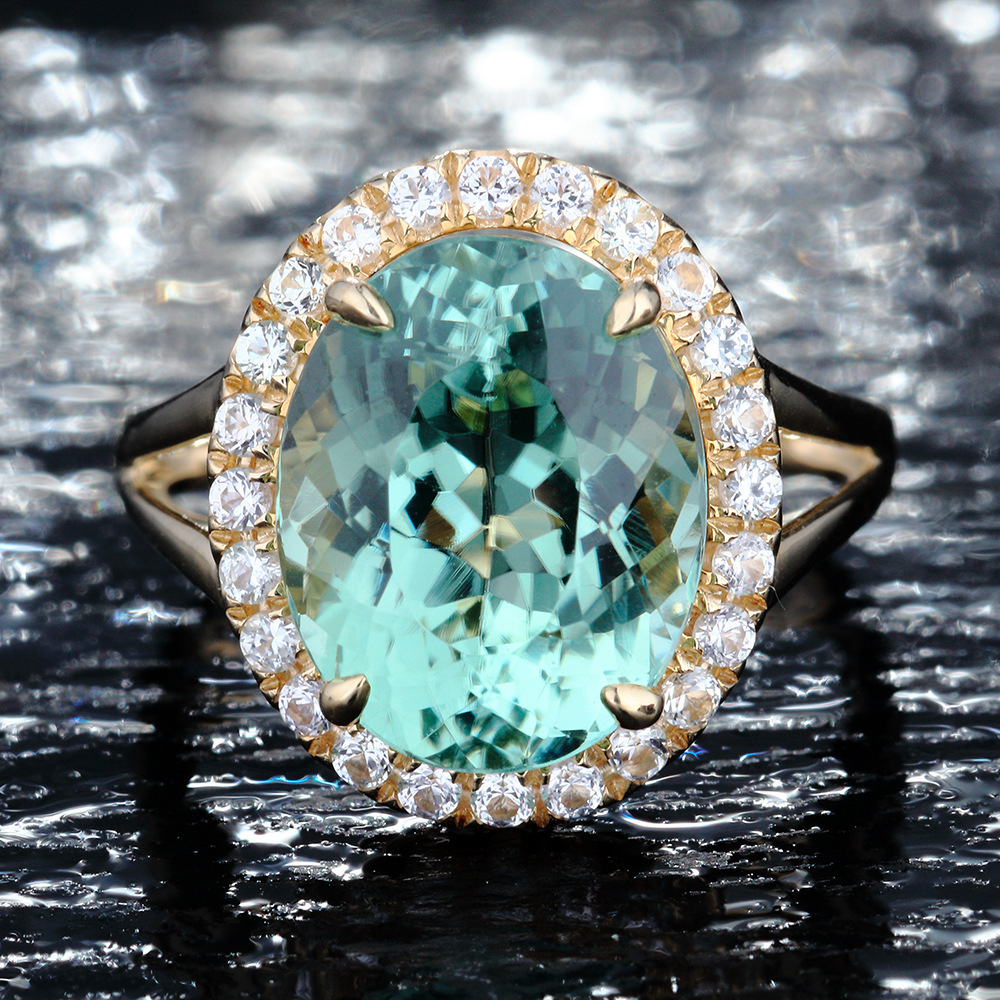 Emerald Full Diamond Micro Inlay Ring