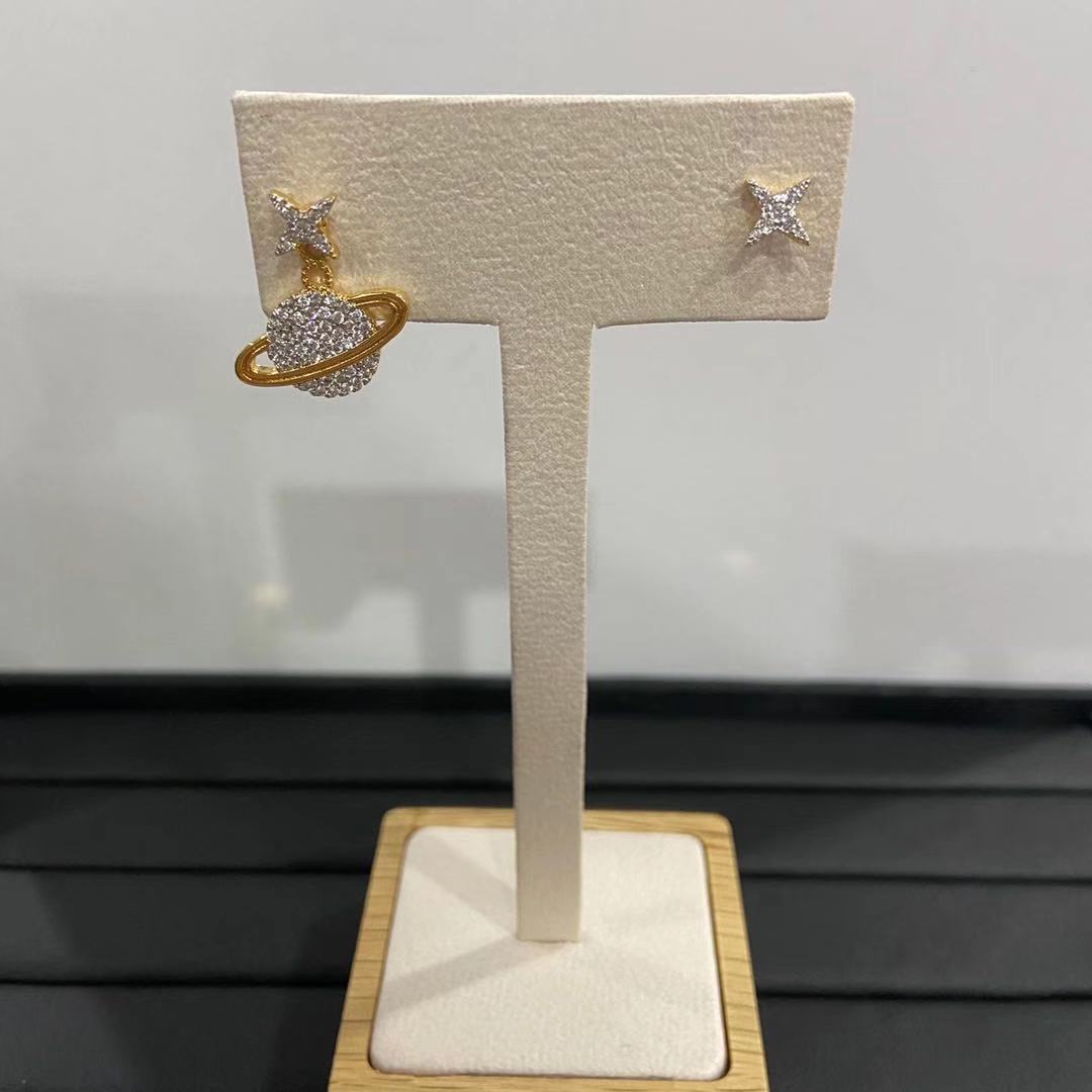 Women's Asymmetric Earrings Planet Star Shape