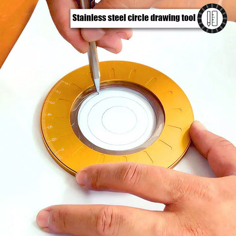 Adjustable Circle Drawing Ruler Tool Measuring Circular Compass R — image 9