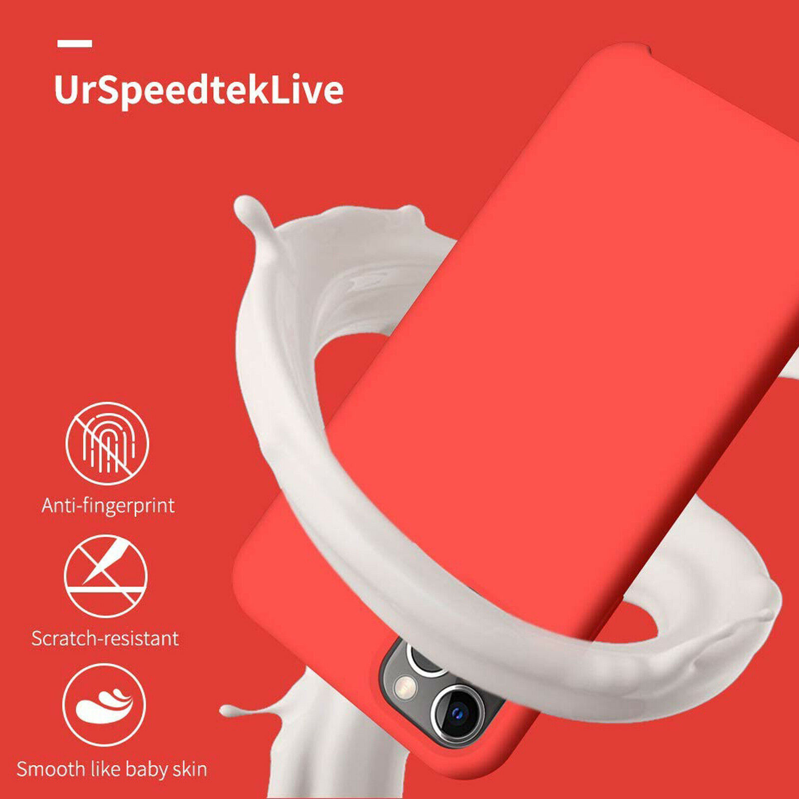 For Silicone Case 12 11 Pro X XR XS MAX 8 7 6 Liquid Rubber Cover--red — image 10