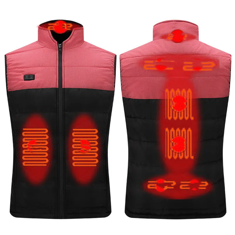 Intelligent Thermostatic Electric Heating Vest Waterproof Double-control Blouse - Zone9 Pink