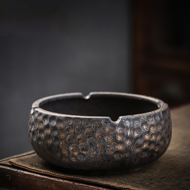 Living Room Household Desktop Creative Antique Ashtray Grey