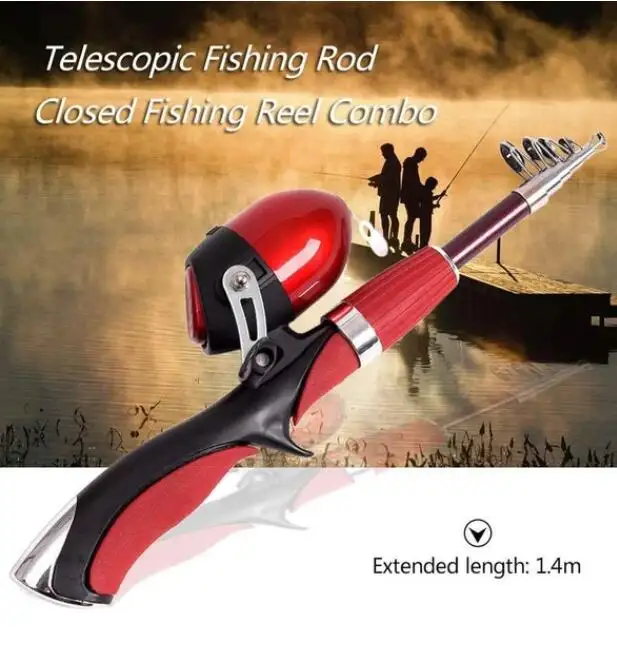 Portable Gun-type Inner Reel Ice Fishing Closed Road Rod