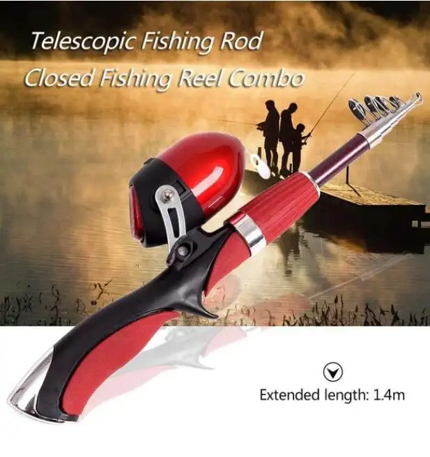 Portable Gun-type Inner Reel Ice Fishing Closed