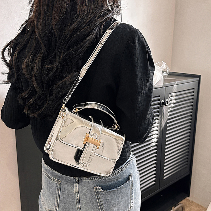 Patent Leather Good-looking Light Luxury Minority Simple Glossy Portable Shoulder Messenger Bag