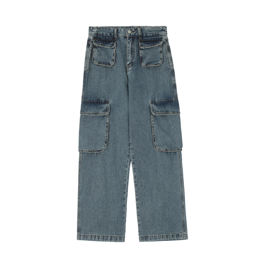 Title 10, Jean cargo homme couleur unie avec multiples po...