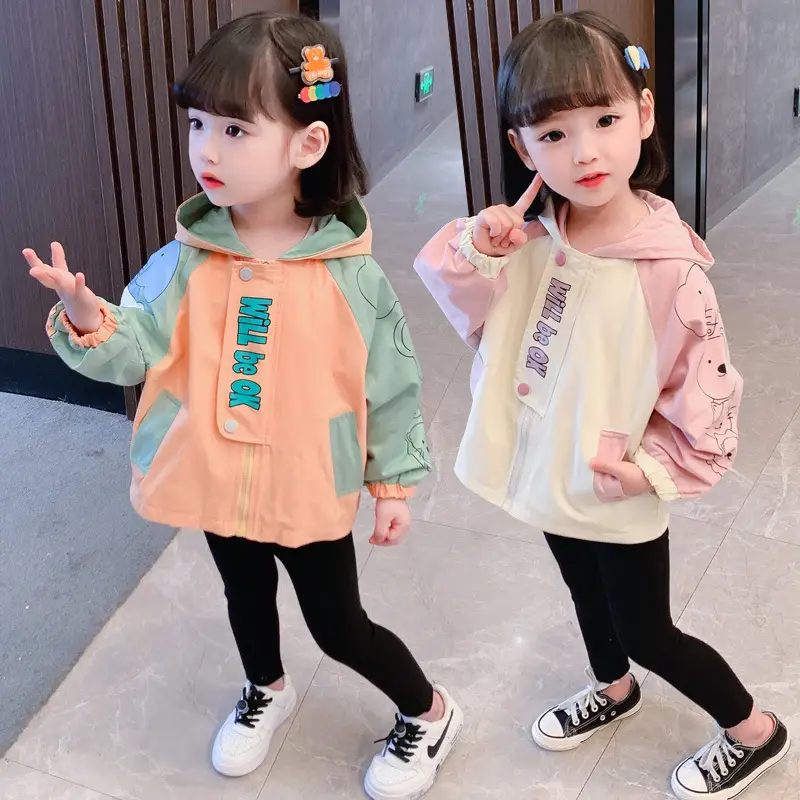 Children's New Korean Style Western-style Female Baby Color Matching Jacket