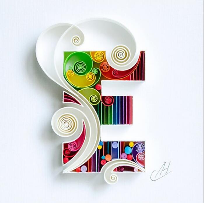 Paper Filigree Painting Kit - Letters (A style-L)