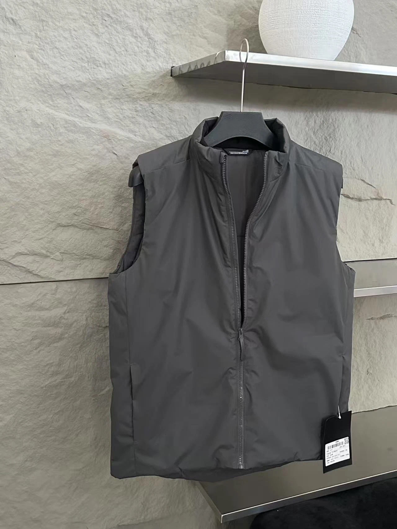 Vestă matlasată ușoară, unisex, cu izolație termică, cu guler ridicat, fără mâneci, caldă; vestă casual, simplă, matlasată, pentru bărbați și femei