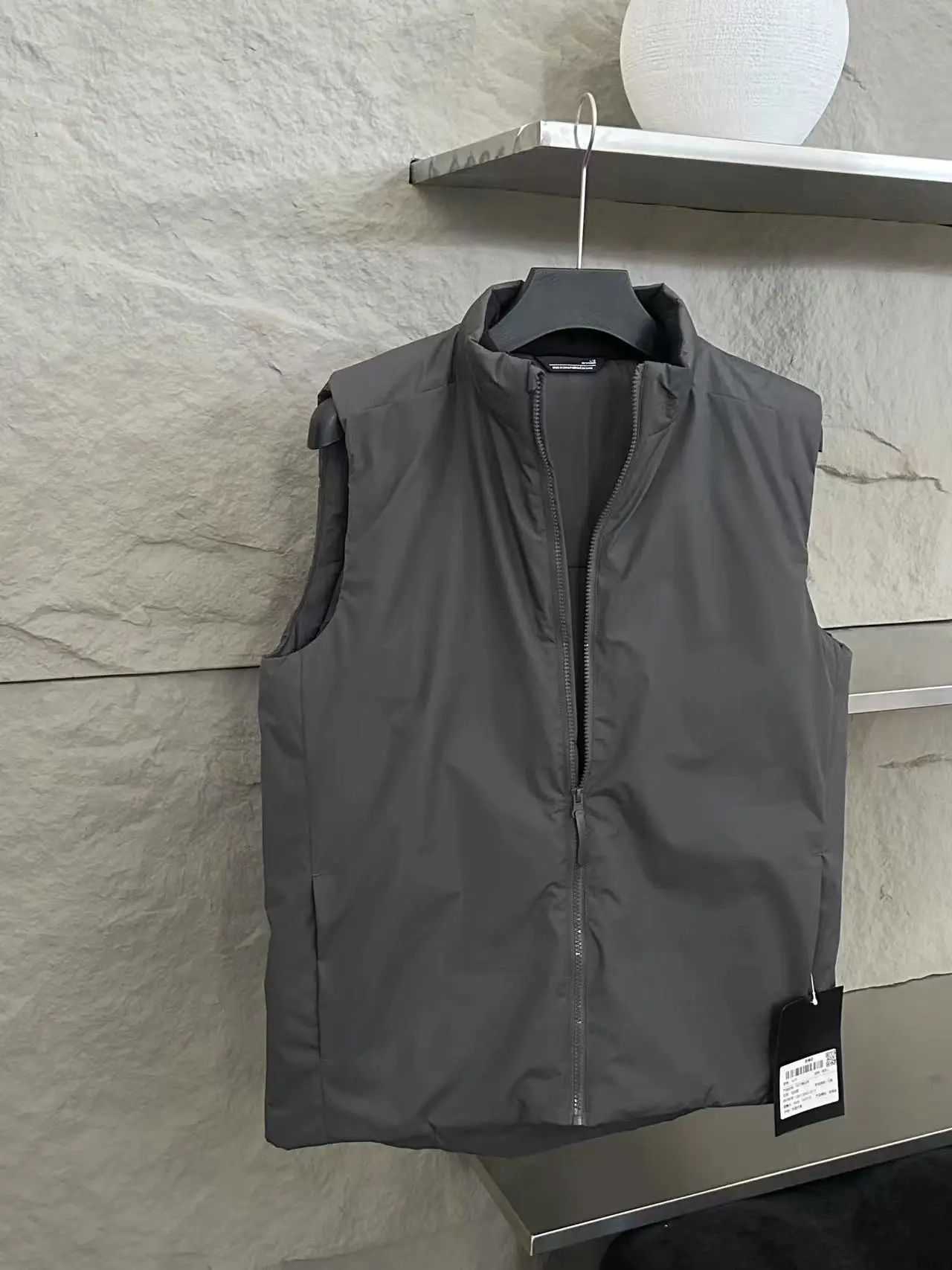 Unisex Lightweight Insulated Puffer Vest, Stand Collar