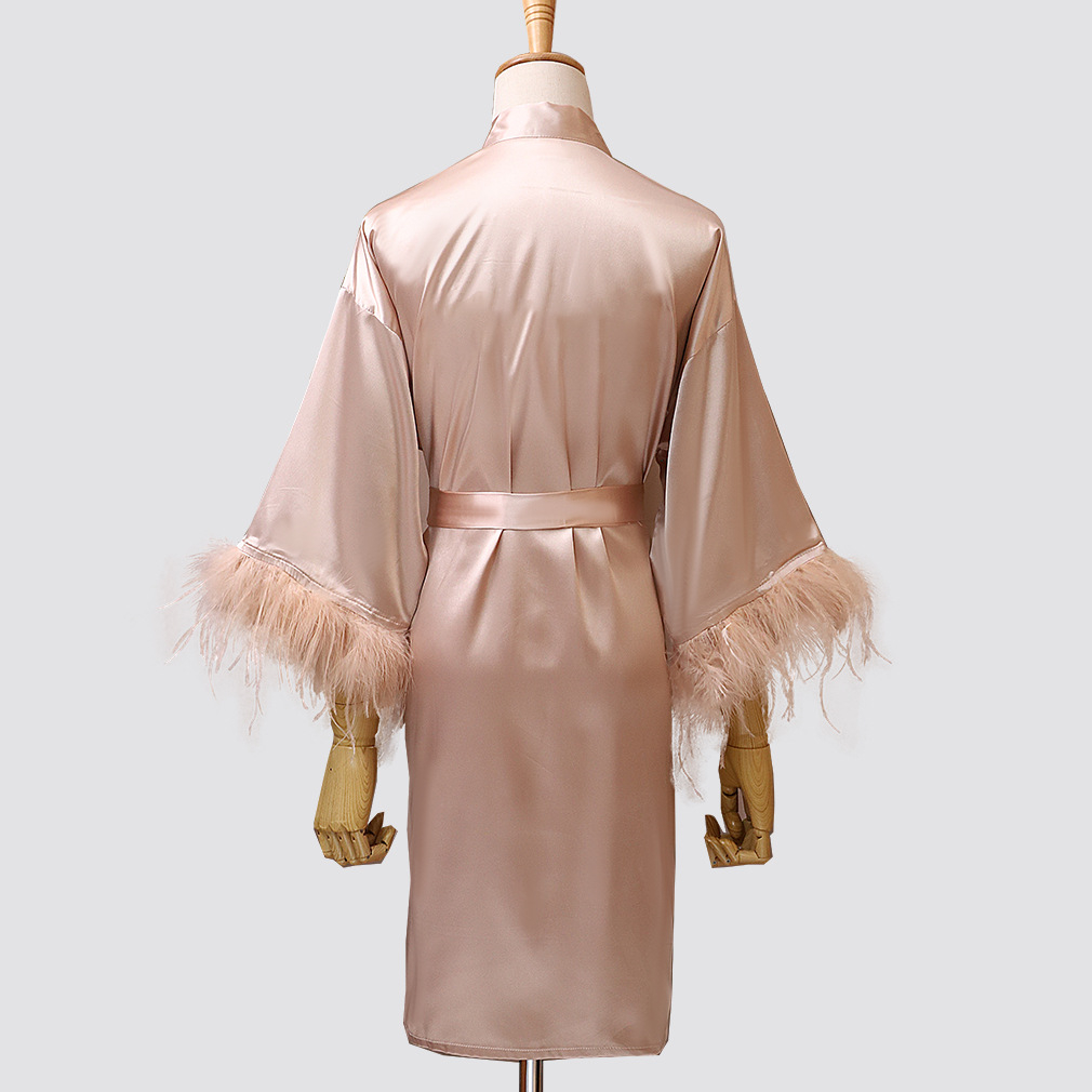 Title 6, Feather Dressing Gown Wedding Party Costume