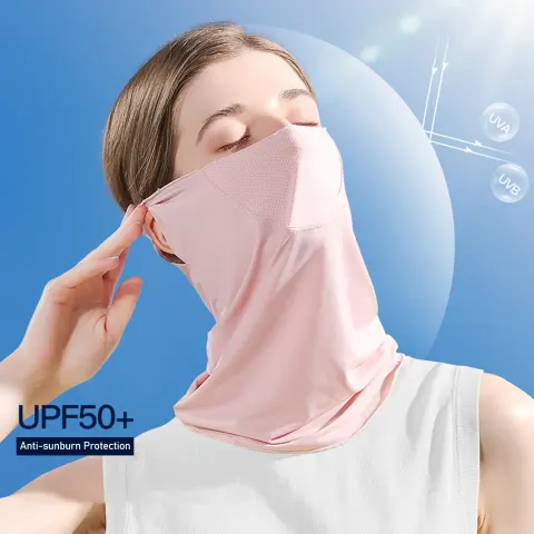 Summer Face Cover Scarf Balaclava UV Protction Earloop Neck