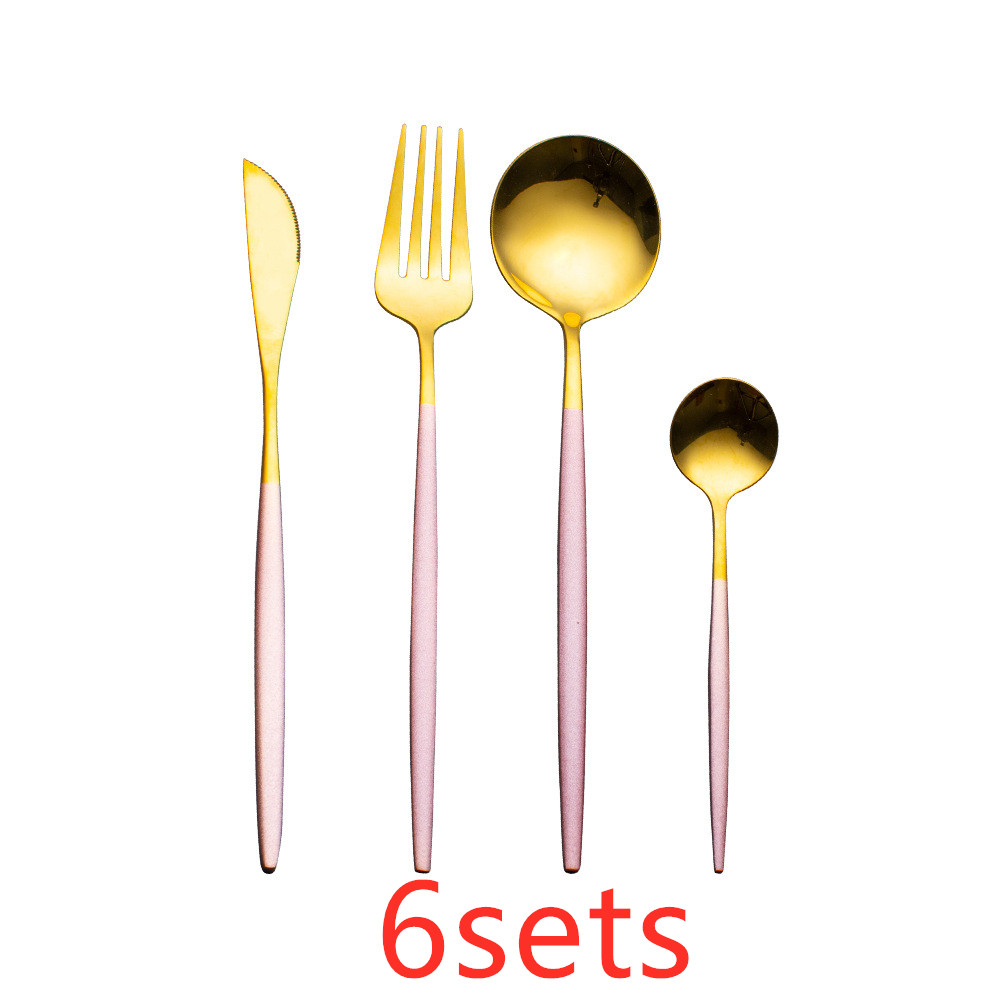 Pink gold6sets