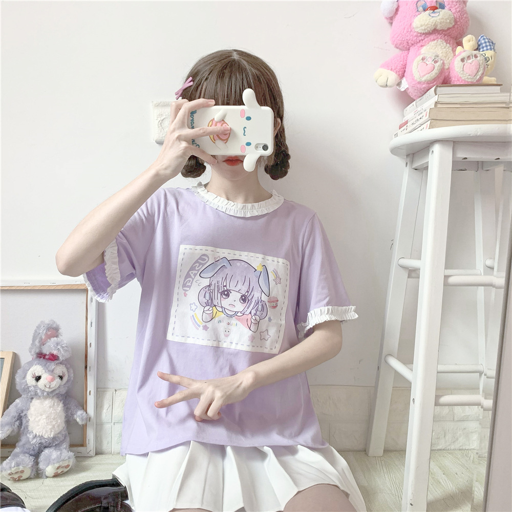 Soft Girl Student Cute Little  Japanese Hot Girl Top