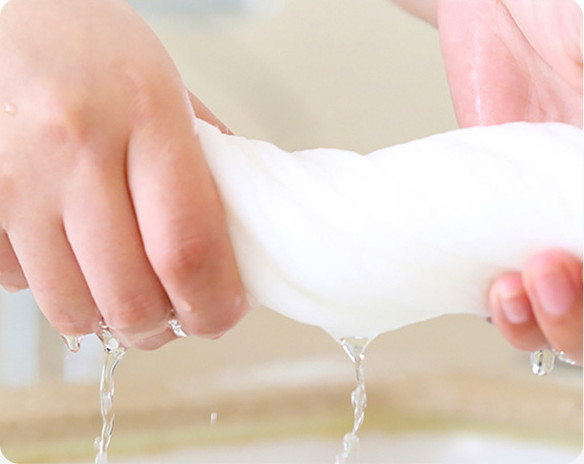 منشفة وجه سميكة وموسعة فندقية، عبوة سفر من القطن بأربع قطع، للاستخدام مرة واحدة