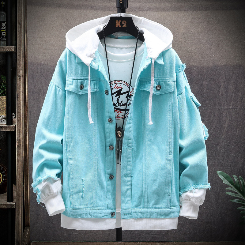 Title 4, Trendy Casual Denim Jacket Stylish Personality