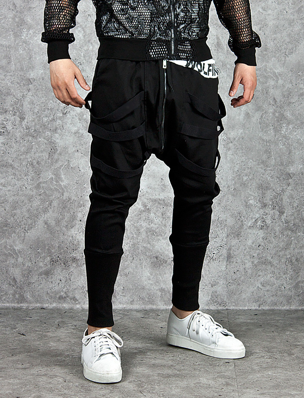 Title 10, Herren Low Crotch Cross Pants lässige Sporthose...