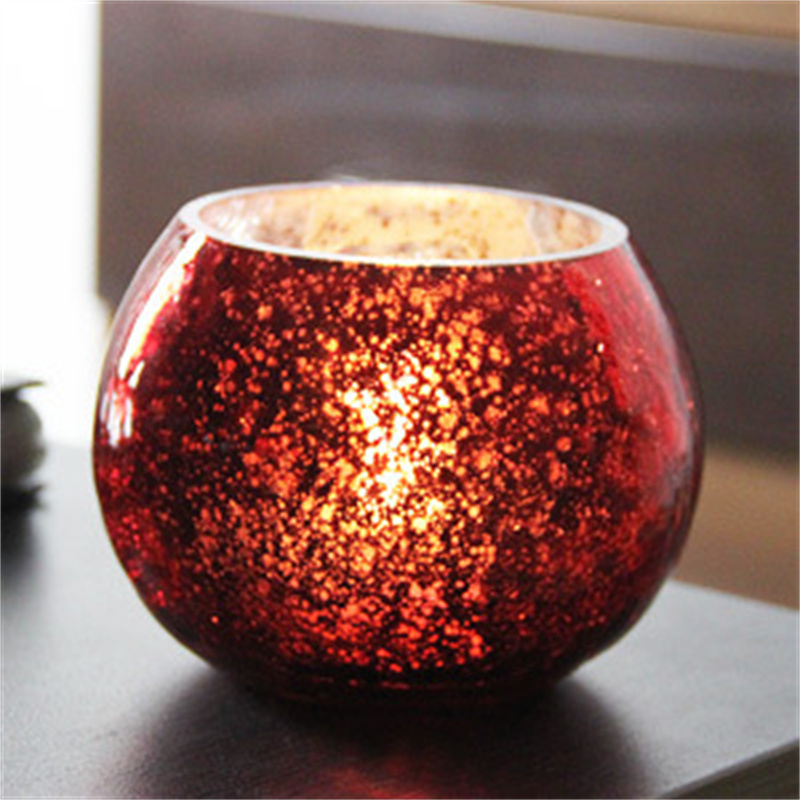Christmas glass ball candle holder decoration (blue)