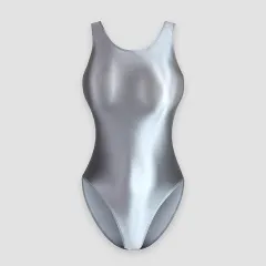 Women's Gymnastics One Piece Swimsuit Vest With Crotch - Medium Grey - View 1