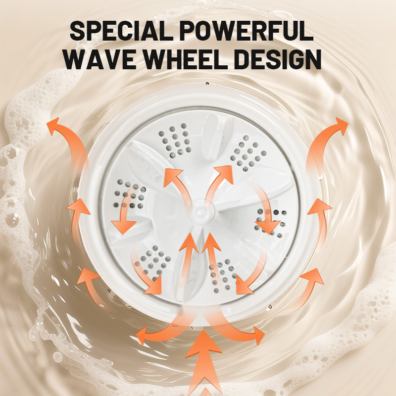 Travel Mini Washer – Cordless Rechargeable Underwear & Socks Washing Machine, Upgraded 6L Portable, Quiet Operation, Perfect For Camping, Dorm, RV & On-the-Go Use