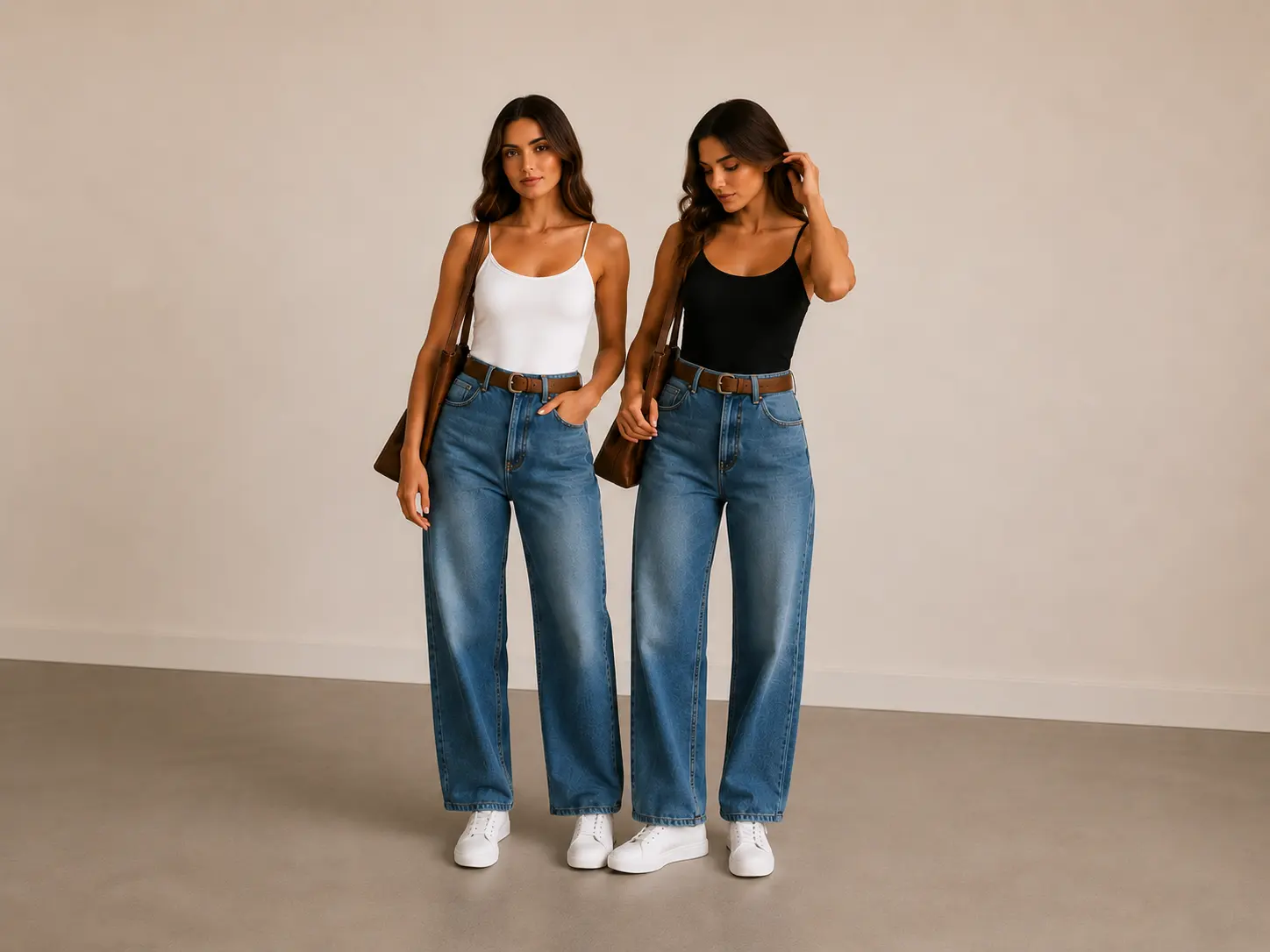 Women's Two Pack Spaghetti Strap Camis, Basic
