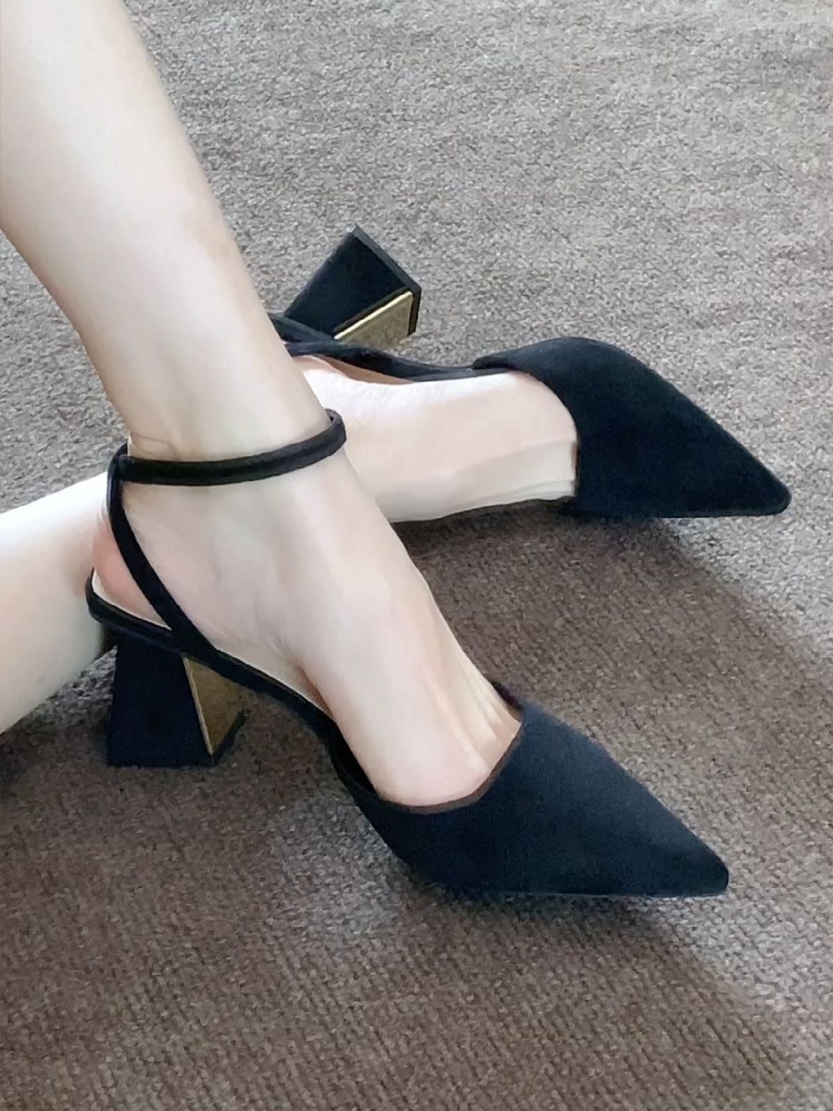 Suede Ankle Strap Sandals, picture 5 of 5