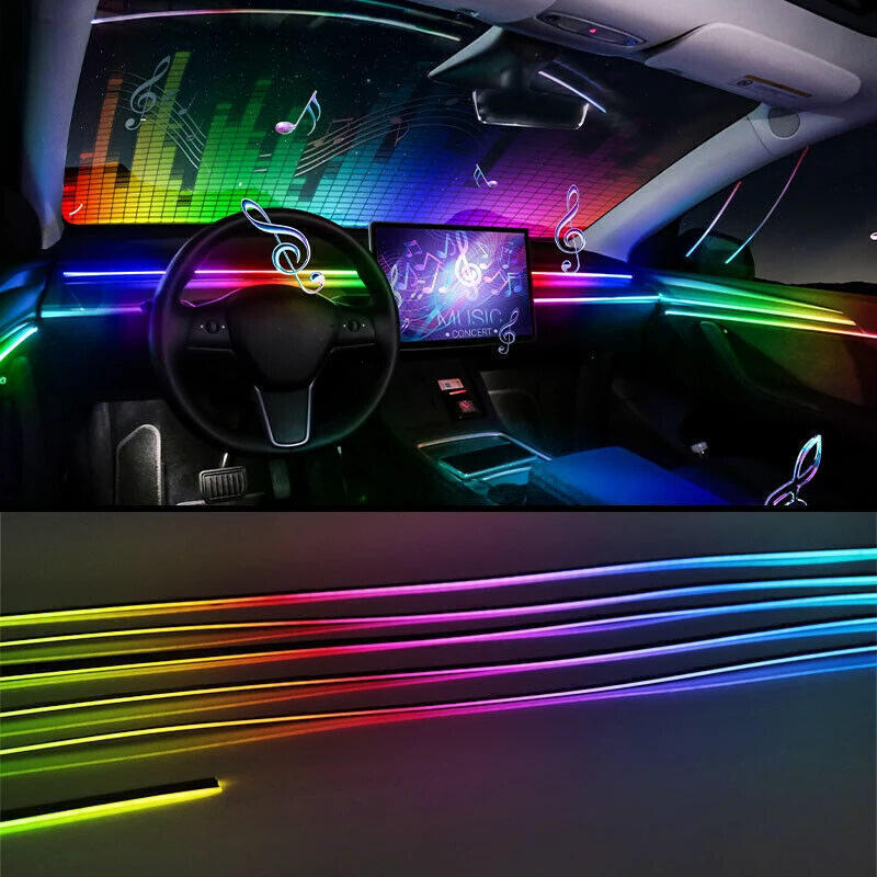 Symphony Full RGB LED Car Interior Acrylic Light Ambient Strip APP Control — image 8