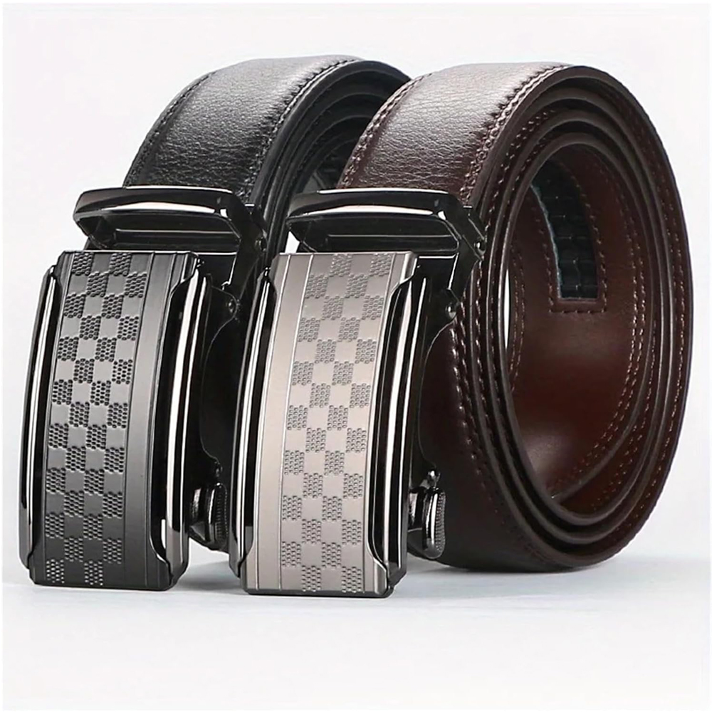 Men Belt Leather Belt For Men With Anti-Scratch Buckle Control Design For Formal Work Or Casual — foto 7