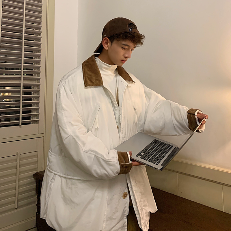 Long Cotton Coat In Youth Hunting Style